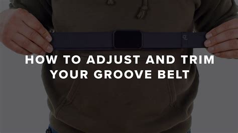 groove belt adjustment.